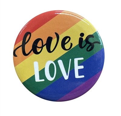 Wholesale Gay Pride Love is Love Icon Button Badge silver backed tin badge