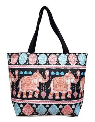 black elephant tote bag