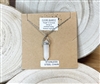 Clear Quartz Bullet necklace on stainless steel Chain wholesale from Fat Giraffe