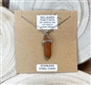 Red Jasper Bullet necklace on stainless steel Chain wholesale from Fat Giraffe