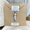 white howlite Bullet necklace on silver Chain wholesale from Fat Giraffe