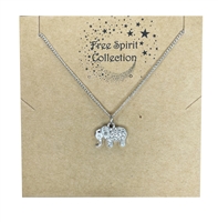 Diamante Elephant Necklace