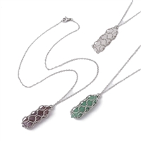 Natural Stone Macrame Pendant