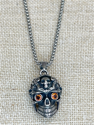 red eye skull necklace pendant