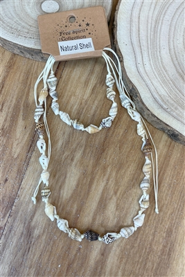 shell necklet & bracelet set