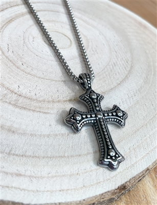 Stainless Steel Cross Pendant on a Stainless Steel Chain