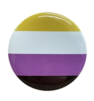 Wholesale Gay Pride Non Binary Button Badge silver backed tin badge