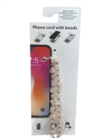 rose quartz crystal chip phone strap natural stone pink