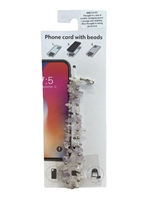 amethyst crystal chip phone strap natural stone pink