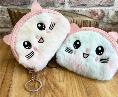 Furry cat purse