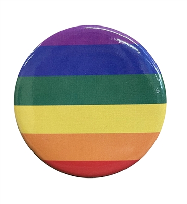 Wholesale Gay Pride Rainbow Button Badge silver backed tin badge