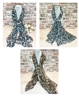 Leopard print scarf