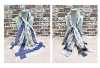 multi coloured lightweight chiffon scarf