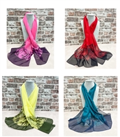 multi coloured lightweight chiffon scarf YELLOW SPRING COLOUR