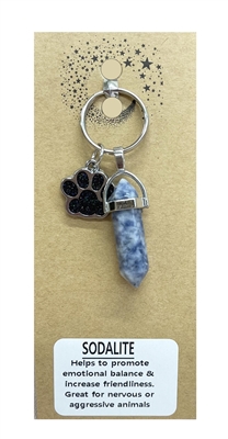 Wholesale Sodalite Pointed Pendant Pet Collar Charm by Fat Giraffe Wholesale