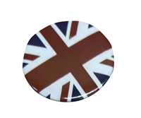 union jack round badge