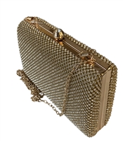 gold silver structured evening bag