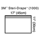 3M STERI-DRAPE Towel Drape, Small, 17" x 11", Adhesive Strip & Clear Plastic, 10/box, 4 box/case. MFID: 1000