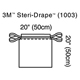 3M STERI-DRAPE Isolation Bag, Drawstring Closure, 20" x 20", 10/box, 4 box/case. MFID: 1003