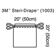 3M STERI-DRAPE Isolation Bag, Drawstring Closure, 20" x 20", 10/box, 4 box/case. MFID: 1003