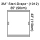 3M STERI-DRAPE Fluoroscope Drape, 35"x43", Transparent, 2 Adhesive Strips & 2 Adhesive Patches. MFID: 1012