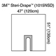 3M STERI-DRAPE U-Drape, 47" x 51", Non-Sterile, Clear Plastic, U-Slot Aperture w/ Adhesive. MFID: 1015NSD