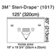 3M STERI-DRAPE Patient Isolation Drape, 125" x 83", Incise Film & Pouch, 1 Exit Port. MFID: 1017