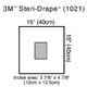 3M STERI-DRAPE Ophthalmic Small Drape with Incise Film, 15" x 15", 10/box, 4 box/case. MFID: 1021