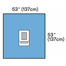 3M STERI-DRAPE Ophthalmic Drape with Incise Film & Pouch, 53" x 53", standard Blue Fabric. MFID: 1062