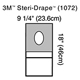 3M STERI-DRAPE Aperture Pouch Drape, 9&#188;" x 18", 10/box 4 box/case. MFID: 1072