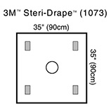 3M STERI-DRAPE Wound Edge Protector, 90cm x 90cm, 10/box, 4 box/case. MFID: 1073
