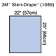 3M STERI-DRAPE Utility Sheet with 3M Biocade Fabric, 22" x 25", 2/pack, 80 pack/case. MFID: 1089