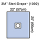 3M STERI-DRAPE Small Drape, Adhesive Aperture, 22" x 25". MFID: 1092