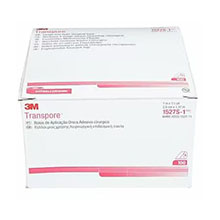 3M TRANSPORE Transparent Surgical Tape, Single Use, 1" x 1&#189; yds, 100 rl/box, 5 box/case. MFID: 1527S-1