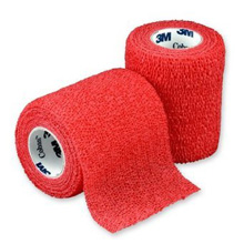 3M COBAN Self-Adherent Wrap, 3" x 5 yds, Red, 24/case. MFID: 1583R