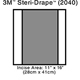 3M STERI-DRAPE 2 Incise Drape, Overall 14" x 16", Incise 11" x 16", 10/box, 4 box/case. MFID: 2040