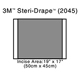 3M STERI-DRAPE 2 Incise Drape, Overall 23" x 17", Incise 19" x 17", 10/box, 4 box/case. MFID: 2045 (USA ONLY)