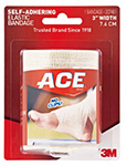 3M ACE 2" Athletic Bandage, Self-Adhesive, 72/case. MFID: 207460