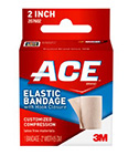 3M ACE 4" Elastic Bandage with Velcro, 72/case. MFID: 207604 (USA ONLY)