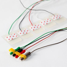 3M Pre-Wired ECG Electrode, Clear Tape, 1.57" x 1" (4cm x 2.6cm), 48" Leadwire. MFID: 2289PAL