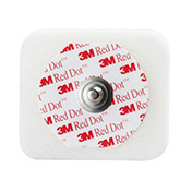 3M RED DOT ECG Electrodes, Foam Tape & Sticky Gel, No Abrader, 10/strip, 5 strips/bag, 20 bag/case. MFID: 2560