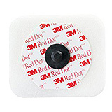3M RED DOT ECG Electrodes, Foam Tape & Sticky Gel, Abrader, Radiolucent Stud, 50/bag, 20 bag/case. MFID: 2570