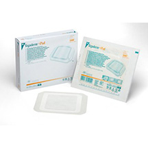 3M TEGADERM +Pad Film Dressing, Non-Adherent Pad, 6" x 6", Pad Size 4" x 4", 25/box, 4 box/case. MFID: 3588