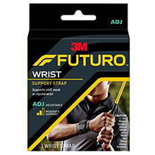 3M FUTURO Wrist Support Strap, Adjustable, One Size, Black, 3/pk, 8 pk/cs. MFID: 46378ENR