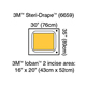 3M STERI-DRAPE Surgical Drape Pouch, 30" x 35", Incise 16" x 20", 5/box, 4 box/case. MFID: 6659