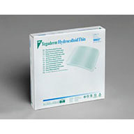 3M TEGADERM Thin Hydrocolloid Dressing, 4" x 4" Square, 5/box, 20 box/case. MFID: 90022