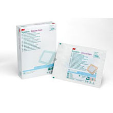 3M TEGADERM Silicone Foam Border Dressing, 6" x 6", 10/box, 4 box/case. MFID: 90642