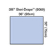 3M STERI-DRAPE Drape Sheet, 36" x 30", Absorbent Impervious Material, 50/box, 4 box/case. MFID: 9069