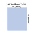 3M STERI-DRAPE Drape Sheet, 78" x 90", Absorbent Impervious Material, 20/box, 2 box/case. MFID: 9079