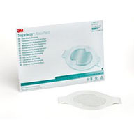 3M TEGADERM Absorbent Clear Acrylic Dressing, Medium Oval, Pad Size 2.4" x 3", Size 4.4" x 5". MFID: 90801